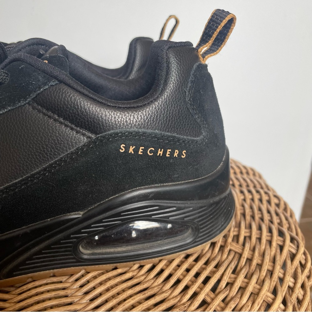 Skechers Uno-Solid Air Black Men tennis shoes size 9 - Picture 5 of 13